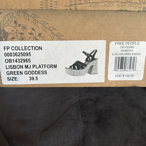 Free People Lisbon MJ Platform in Green Goddess size 39.5 - Picture 2 of 4